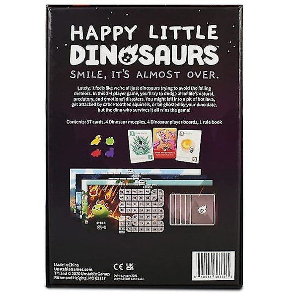 Happy Little Dinosaurs English Card Game Brädspel Pusselspel för att förbättra vänskap pusselspel, sällskapsspel