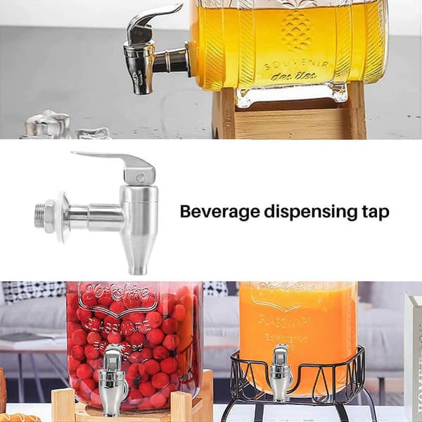Erstatningskran for drikkedispenser, polert rustfritt stål, erstatning for vanndispenser