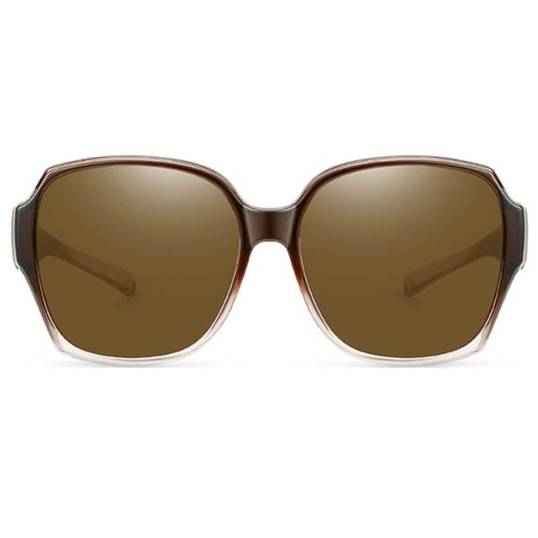 Polariserte Suncovers Solbriller Over Briller Brun Brun