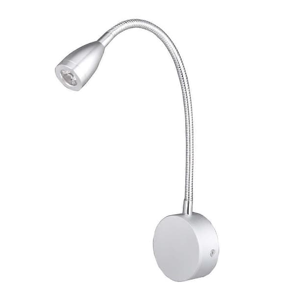 Svanhals sengelampe, LED seng- og leselys med svanhals, veggmontering, 3 W