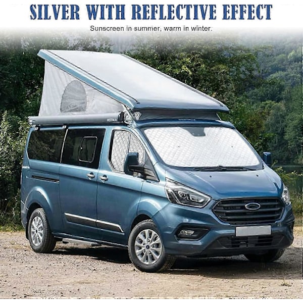 För Ford Transit 2006-2014 Interna Termiska Gardiner Fönsterskydd Persienn Solskydd Solvisir Skärmskydd Kit