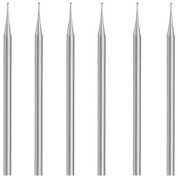 6 kpl Pallomainen Hiomakärkisetti, 3/32 Tuuman Pallokärjet Korujen Kaiverruskärjet (1mm)