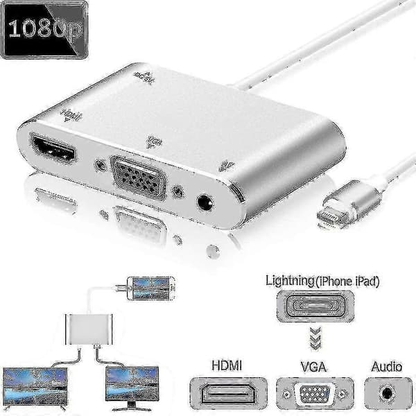 1080p Lightning HDMI VGA Audio Video -sovitin Applelle_Lucky_B