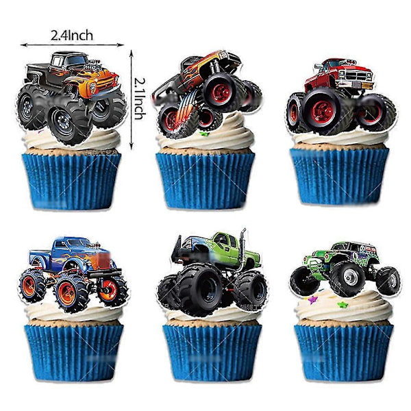 Monster Jam Maximum Game Födelsedagsfest Dekor Banner Tårtdekorationer Ballonger Set 12