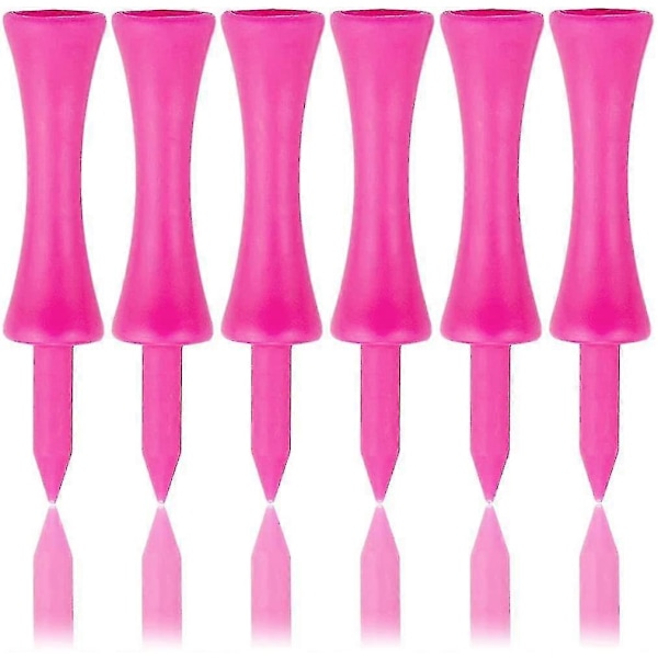 57mm Rosa Plastgolfteér 100-pack