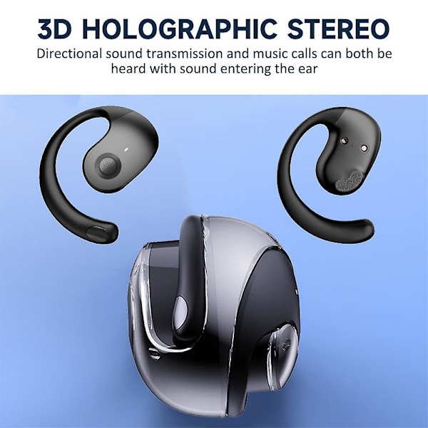Trådløse Bluetooth Open-Ear Høretelefoner Ergonomisk Design Ørehager Stereo Ørepropper Høretelefon