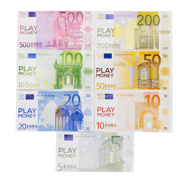 100 stk. Euro rekvisitter Leg Sjov Lad Som Om Kontanter Rekvisitter Valør Magiske Rekvisitter 20