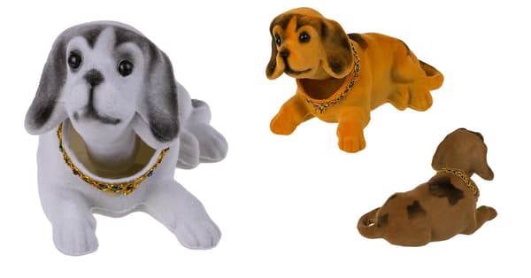 2-pack - Nickande hund - Prydnad till bilen