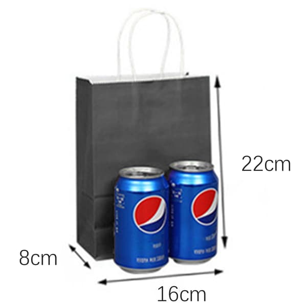 Papperspåsar presentpåsar med handtag 10-pack Svart
