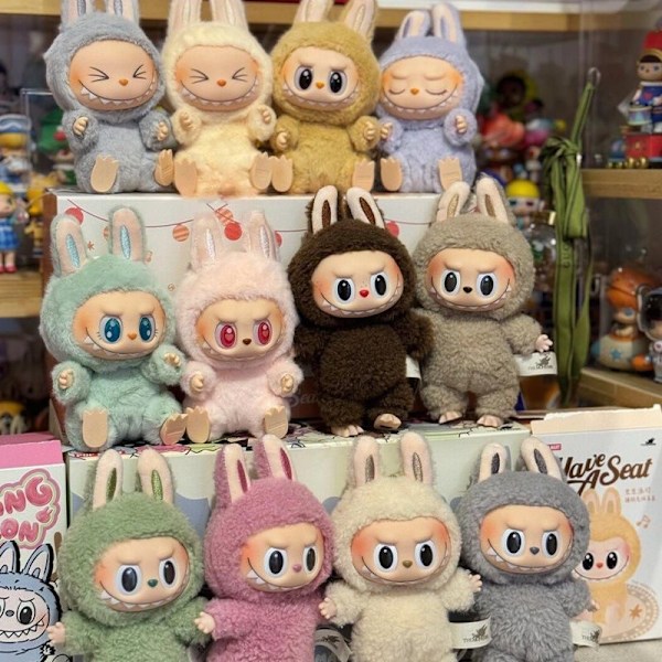 1 stk. POP MART LABUBU The Monsters Spændende Macaron Plysdukker Figur Legetøj Blind Boxes (Farve Tilfældig) 1 Enkelt pakke