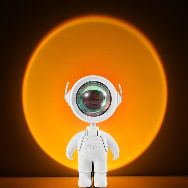 Portable Sunset Light, LED Light 360 Degree Rotation White Astronaut