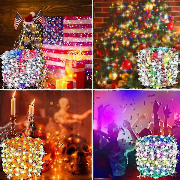 Färgväxlande Stränglampor 33ft 50 Led Större Färgväxlande Usb Stränglampor Med Fjärrkontroll, Orange Halloween Blinkande Fairy Led Stränglampor