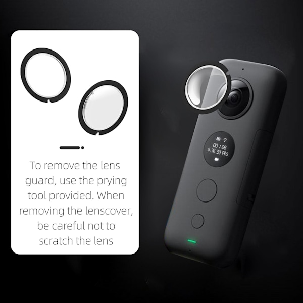 för Insta360 ONE X2 Linsskydd Skydd Panoramalinsskydd Sportkameratillbehör