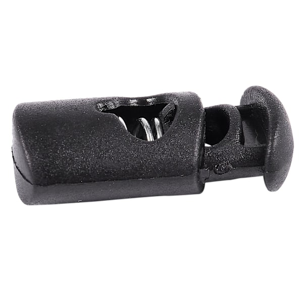 Hulldiameter 8 mm, Snørestopper Laces Snap Hook, Svart, 10 stk