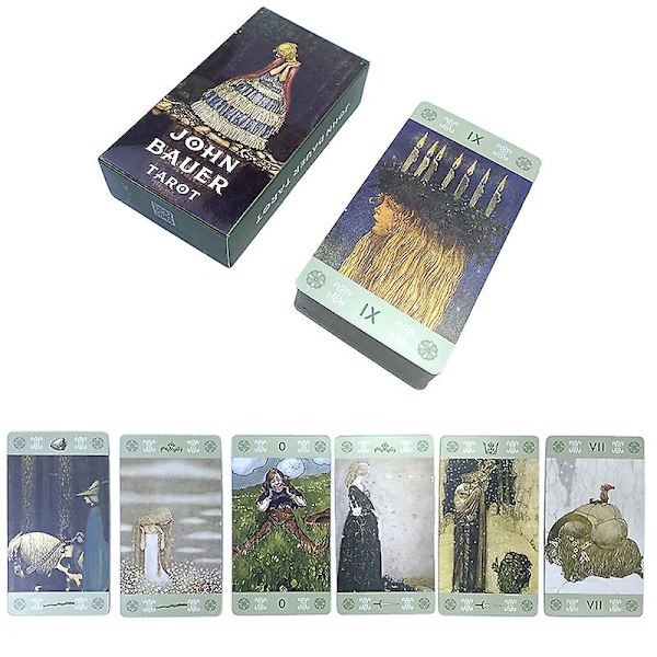 John Bauer Tarotkort Spådom Skjebne Divinasjon Deck Familiefest Brettspill Puslespillspill for å forbedre vennskap