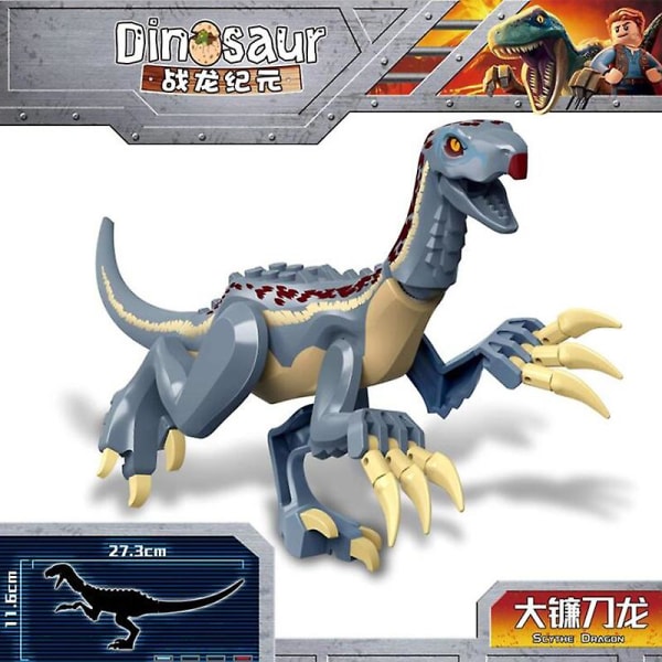 Jurassic Dinosaur Therizinosaurus World Park Giganotosaurus Dino Modell Quetzalcoatlus Byggstenar Tegel Barn Leksaker Julpresent Dino 32