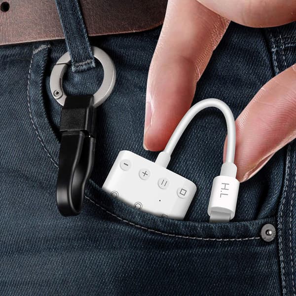 Lightning til Lightning Adapter, USB-C og Dobbel Jack 3.5 mm 12 cm - Hvit