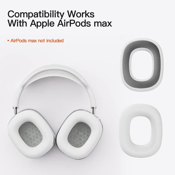 Ørepuder til Airpods Max hovedtelefoner Hvid