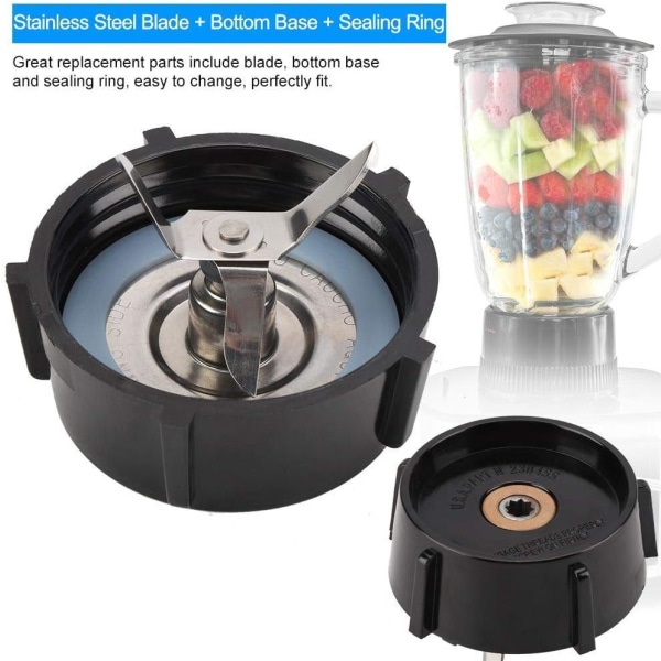 3 PCS Blender Reservedeler Kit, Blender Juicer Tilbehør Juicer Blad + Vaskemaskin + Base