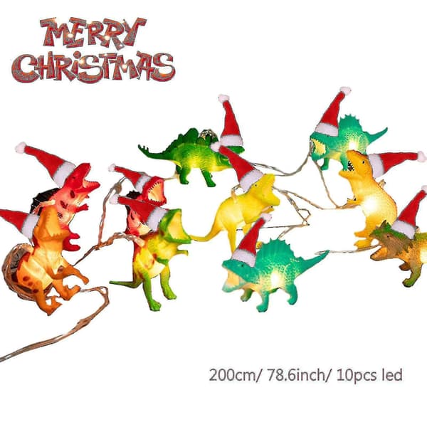10 LED Dinosaur String Julepynt Lys Dinosaur Lys Natlys Til Børns Soveværelse