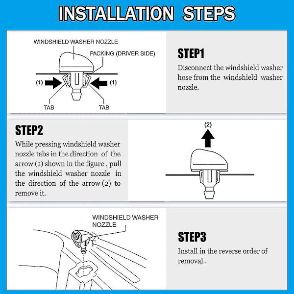 Til Jeep Jeep Grand Cherokee Vinduesviskerdyse 68260443aa 55372143ab (2 stk.)