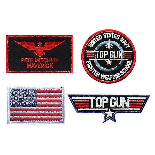 Top Gun USA Armband Velcro Badge 4-pack