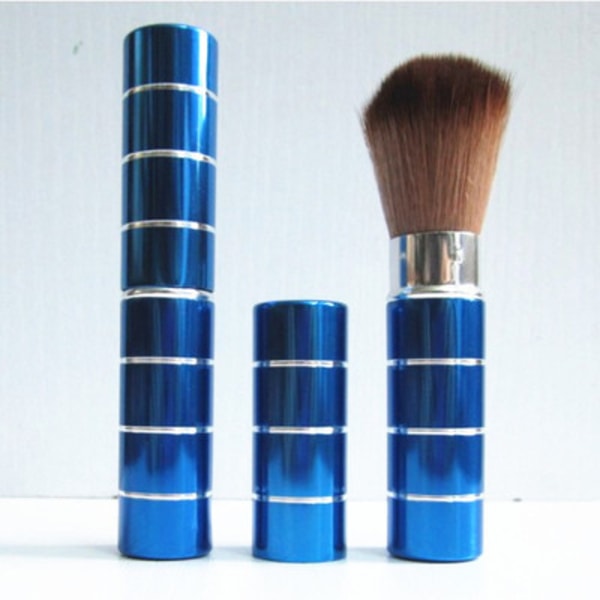 Bærbart teleskophåndtag Makeup Blush Brush Kabuki Brush Soft Face Mineral Foundation Blush Brush Royal Blue