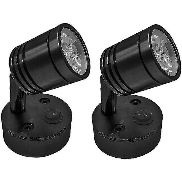 12V LED-lampor för husbil, vägglampa för läsning, bil, husvagn, båt, inredningslampa, husbil, lampa med strömbrytare, kallvit