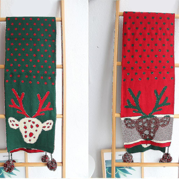 Pom Poms Fransar Halsduk Jul Rensa Polka Dot Halsduk Halsvärmare Halsduk Ändra