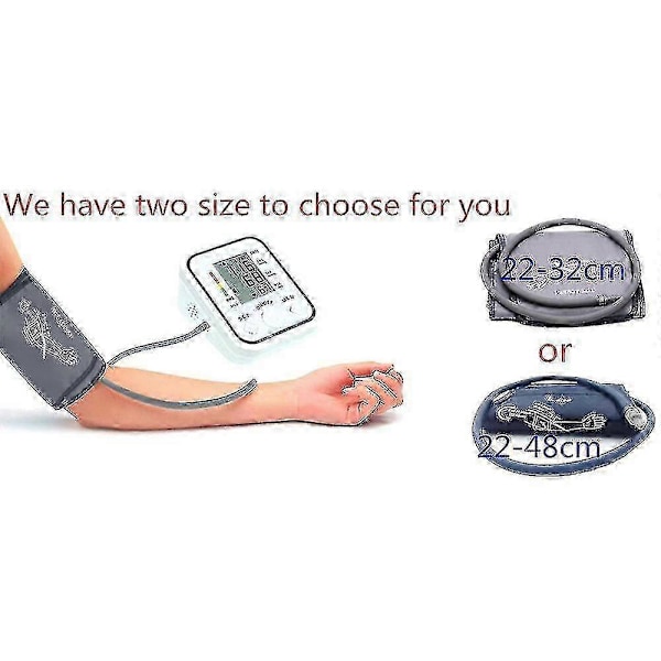 Stor Manchet 22-48cm Til Voksen Arm Blodtryksmåler Sundhedspleje Tonometer-QH