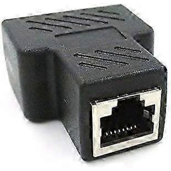 Ethernet-jakaja-adapteri verkkosovitin LAN-jakajalla 2 naaras- 2 naarasporttia CAT 5/CAT 6 Ethernet-jatkoliitin 8P