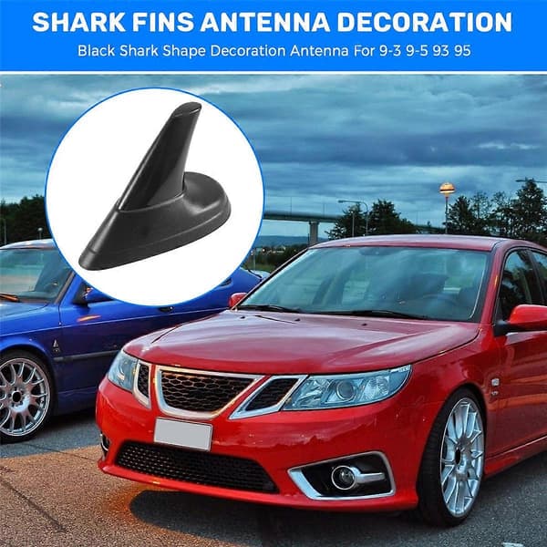 Sort Hajformet Dekorationsantenne til Saab 9-3 9-5 93 95