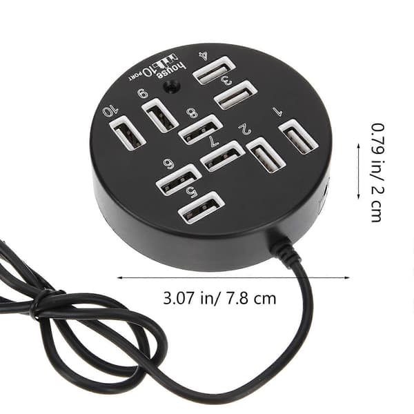 Usb Hub 10 Porte Usb Expander Usb Hub Udvidelse Til Bærbar Desktop Computer