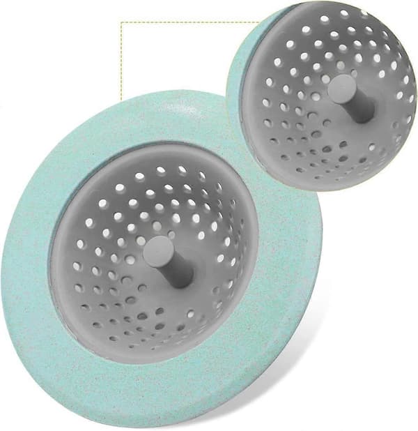 2-pack diskbänksil, silikonmatsil, diskbänkskorg för diskbänk (Rosa+Grön)