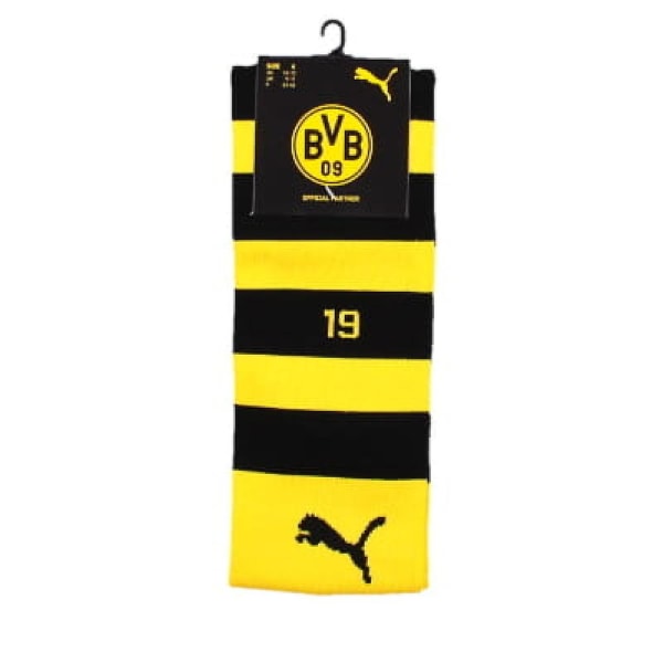 2023-2024 Borussia Dortmund hjemmestrømper (gul-sort) Large 9-11 UK Foot