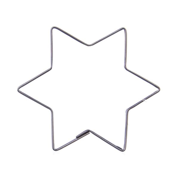 Stjerneformet kakestikker i stål 4,6 cm