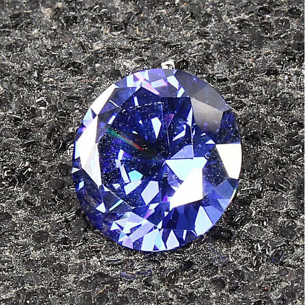 8,32ct AAAA+ Kvalitet Løs Ædelsten Uopvarmet Royal Blå Tanzanit 12mm Rund