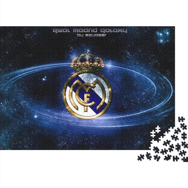 Sticksåg 300/500/1000 bitar Real Madrid Logotyp Pussel Sticksåg Vuxna Ungdomar Sticksåg Svårighetsgrad Trä 300 Piece