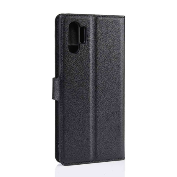 Samsung Galaxy Note 10 Plånboksfodral Svart Läderfodral