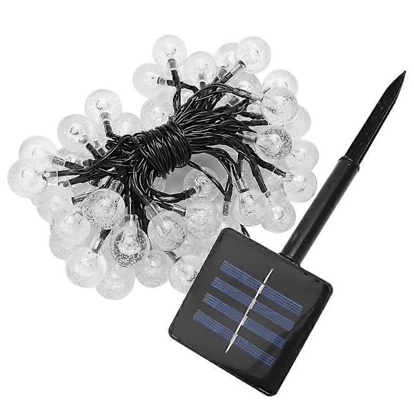 2/5 Meter 20/50 LED-lampor Solcellsdriven Ljusslinga Varmvit Dekorlampa (#02)
