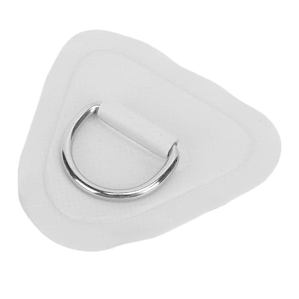 D Ring Patch Trekant UV-sikker PVC Patch D Ring Rebspænde til Oppustelig Båd Kajak Jolle Grå