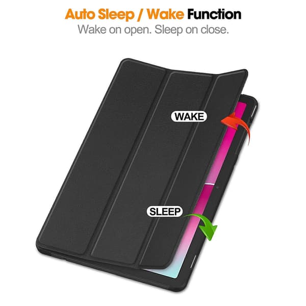 TKdaddy Etui til T-Mobile REVVL Tab 2 (2025) Anti-Drop Læder Stand Tablet Cover Sort