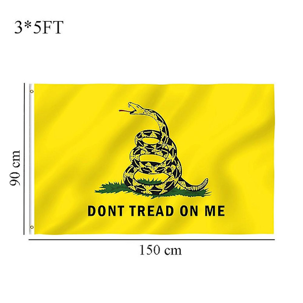 Ny gul orm tebjudning Culpeper Dont Tread On Me flagga 3x5ft banderoll