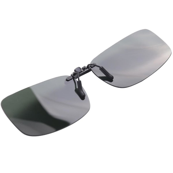 Unisex Transparente Mørkegrønne Polariserende Solbriller Clip On Briller