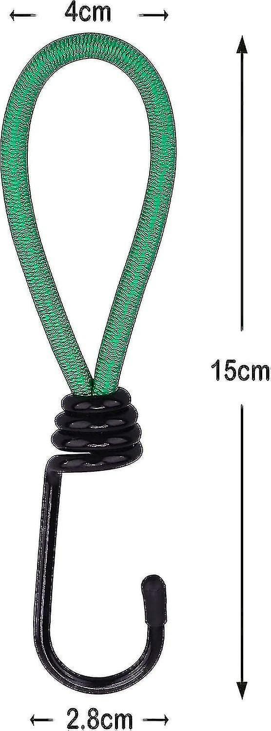12 kpl Bungee-koukkuja, Pressu-koukkuja telttailuun, Elastisen Bungee-narun koukut teltteihin