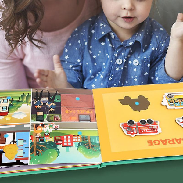 Læring Travl bog Praktisk evne Hånd-øje koordination Børn Gave Læringslegetøj Sensorisk stille tavlebog til børn Animal