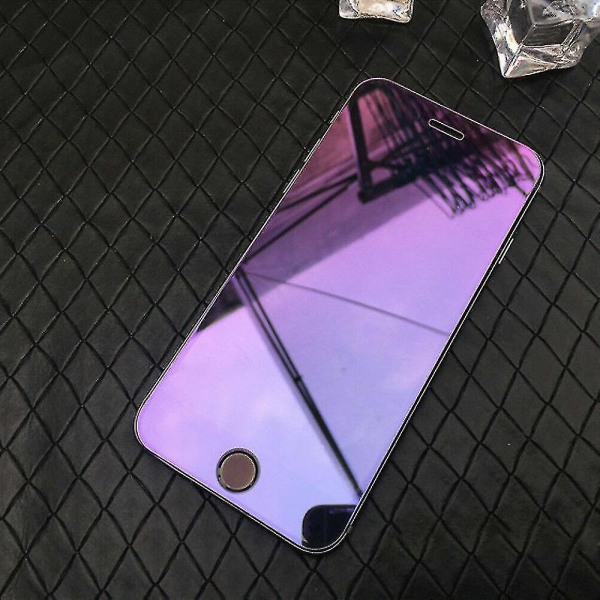 Spejl hærdet glas film skærmbeskytter til Iphone 11 12 13 14 Pro Max Xr Xs Purple For iPhone 11 6.1