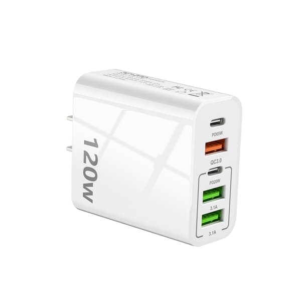 120W multi-port lader 3U2C strømforsyning egnet for Xiaomi Apple Huawei