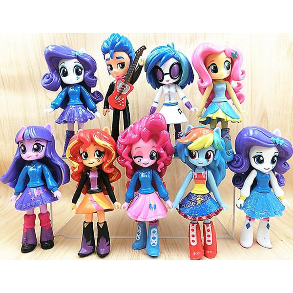 9pcs My Little Pony Equestria Girls Mall Collection Mini Dolls