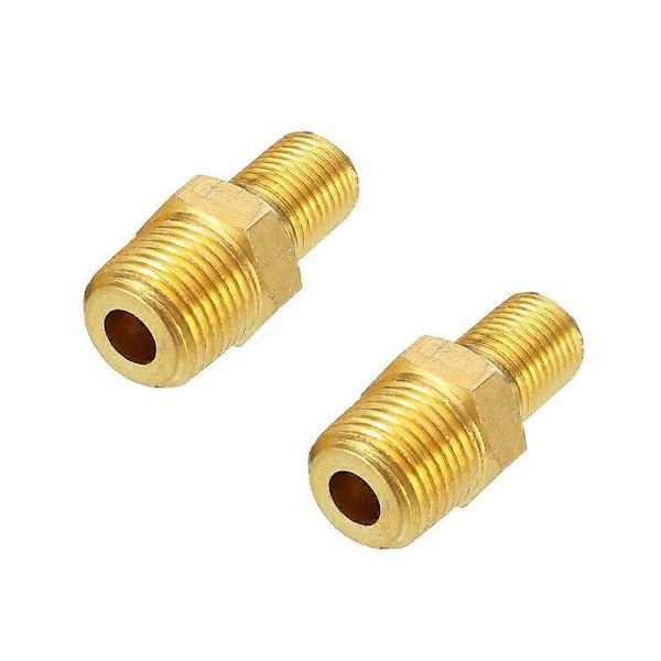 2 STK 1/8 NPT MPT Massiv Messing Luftkompressor Tank Påfyldningsventil Sekskantventiler & Dele Biltilbehør M8 M10